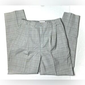 Worthington Women’s 28‎ X 28 Gray Plaid Dress Pants Business Ankle Pleated